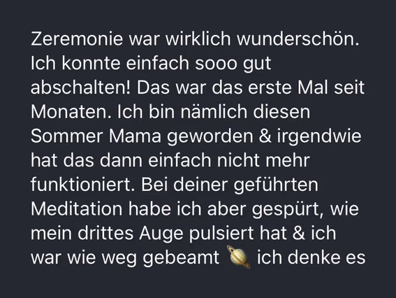 Feedback einer Teilnehmerin