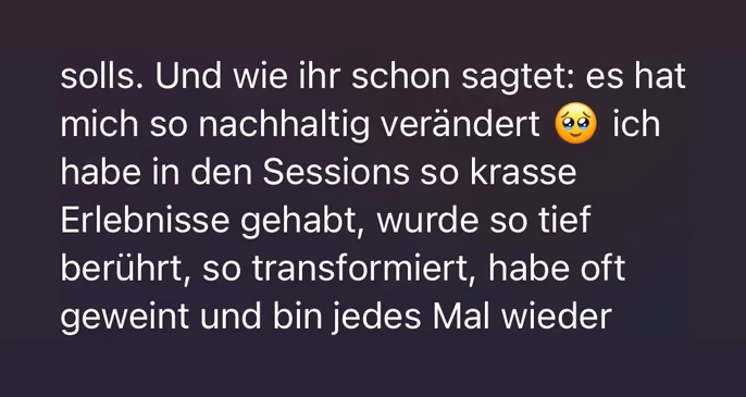 Feedback einer Teilnehmerin