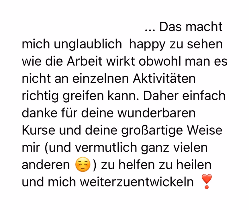 Feedback einer Teilnehmerin
