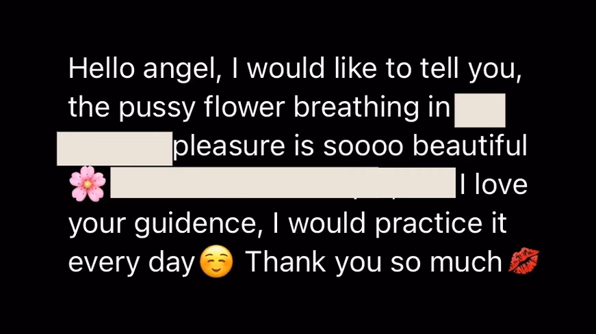 Feedback einer Teilnehmerin zu Pussy Flower Atem