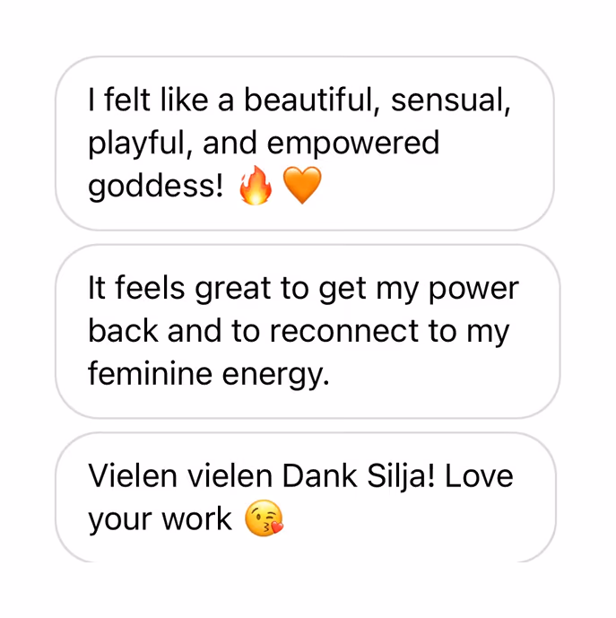 Feedback einer Teilnehmerin zu Feminine Embodiment