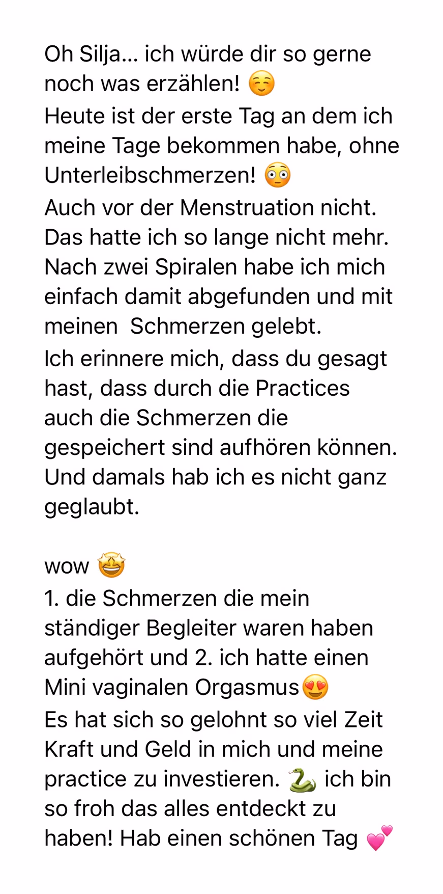 Feedback einer Teilnehmerin